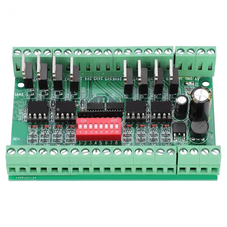 1 предмет 8-канальный преобразователь уровня 10 МГц Силовые транзисторы NPN/PNP, чтобы Силовые транзисторы NPN 5 V/24 V SquareWave модуль преобразования сигнала преобразователь уровня высокое качество