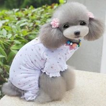 Летняя собачья Пижама мягкий удобный полосатый комбинезон для собак Комбинезоны для собак одежда пальто пижамы свитер