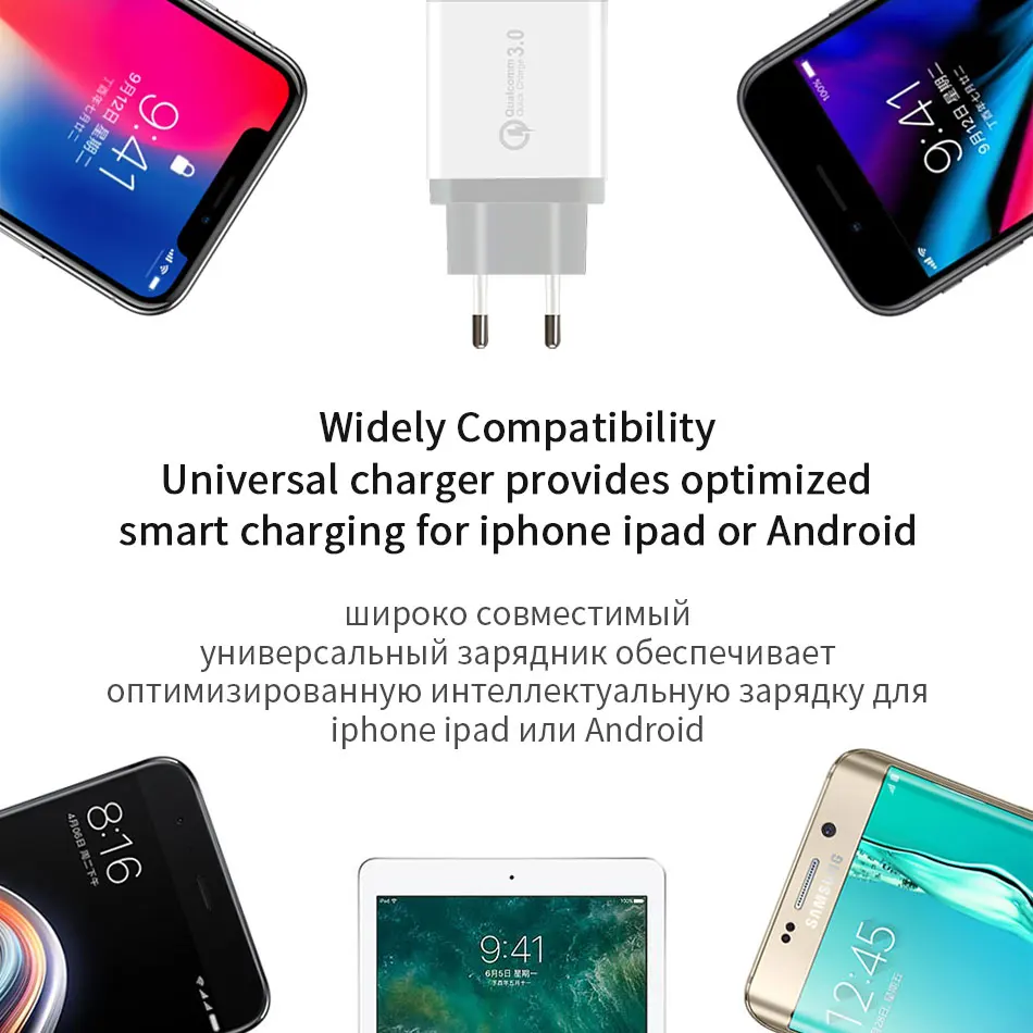 3 Порты usb Quick Charge 0 PD быстро Зарядное устройство Тип C Мощность Адаптеры для
