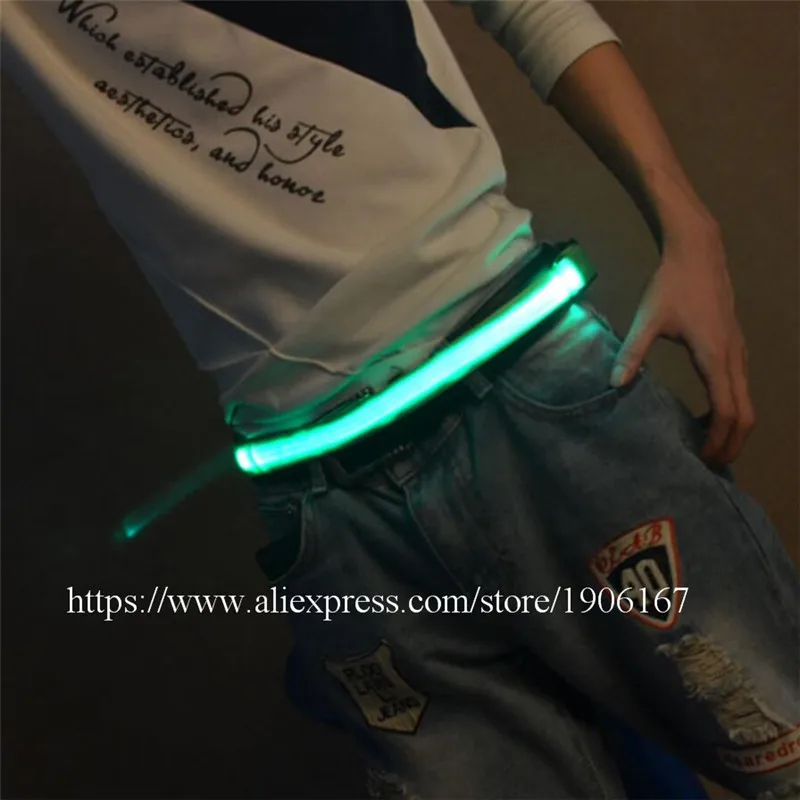 Hot Sale LED Flashing Party Waistband Safety Reflective Belt Waistband Girdle For Event Party Supplies04