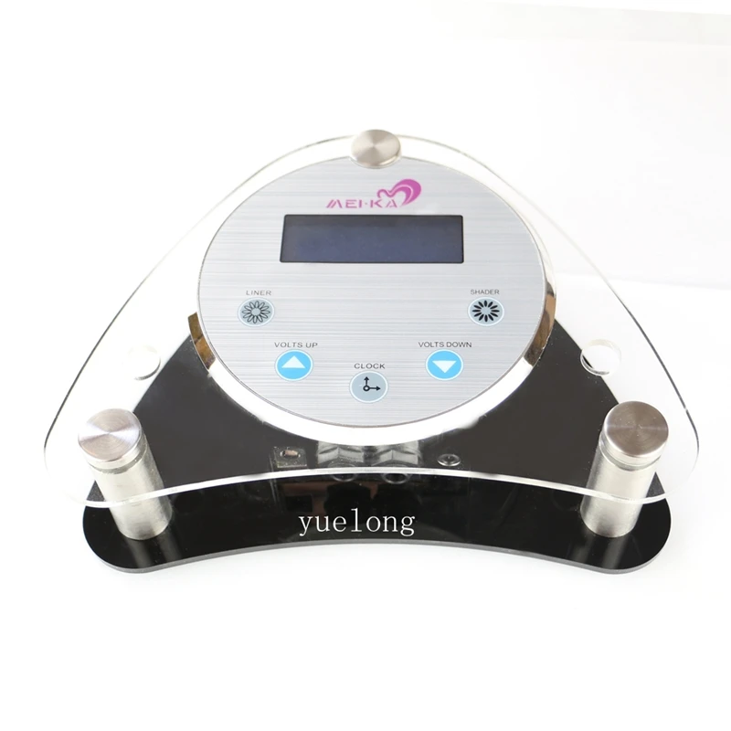 

1Pro Digital LCD Tattoo Power Supply Permanent Makeup Machine Power Supply With Foot Pedal Clip Cord Power Cable Yuelong shop
