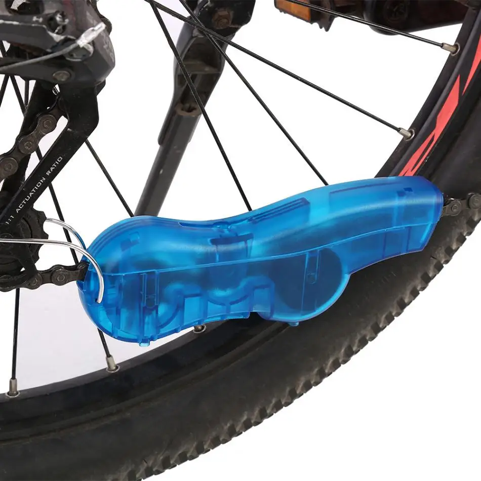 Top Portable Bicycle Chain Cleaner Tools Kit Road Mountain Bike Machine Cleaning Brushes Wash Tool Scrubber Accessories 7