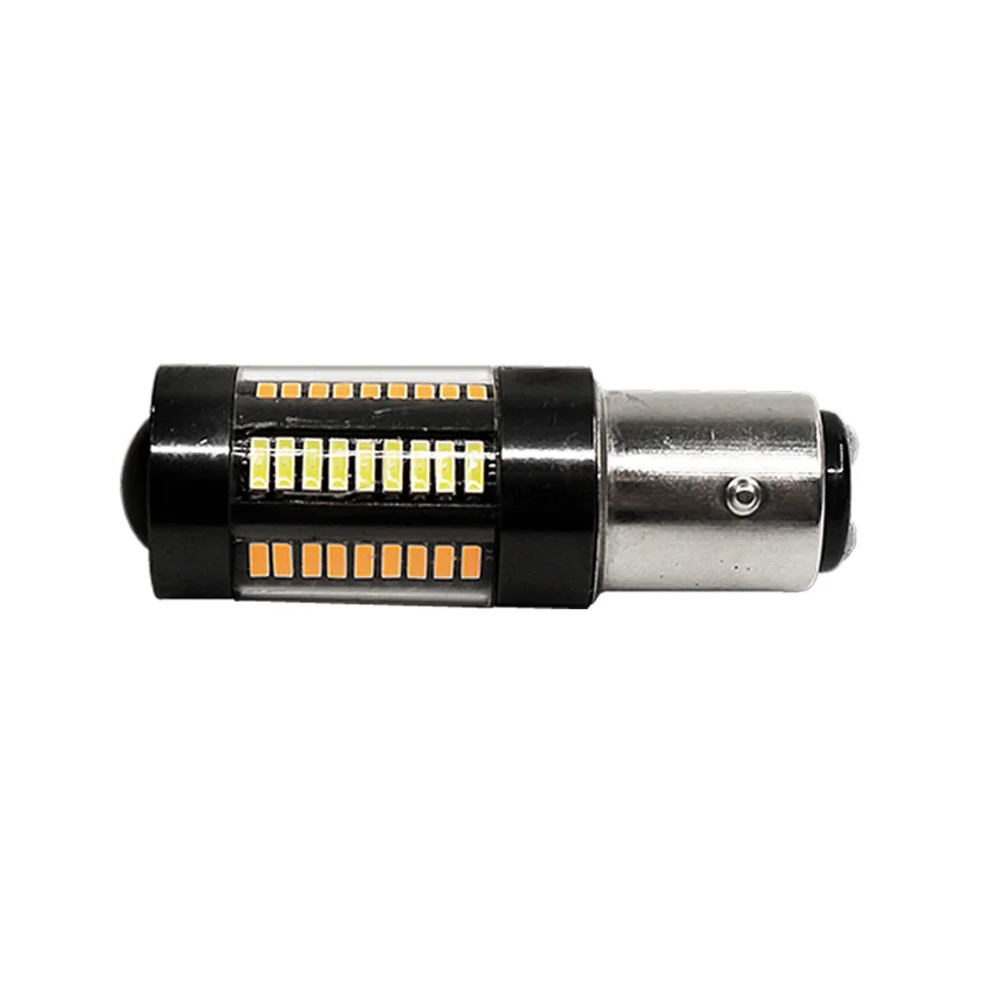 2 шт. двойной цвет 1157 BAY15D светодиодный 4014 66SMD T20 7443 светодиодный Белый Желтый переключатель лампы автомобиля тормозной фонарь передний указатель поворота светильник DRL