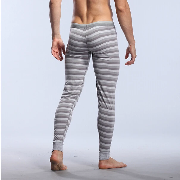 New Cockcon men's thermal long johns male slim stripe long johns gradient color male legging 4 colors size M L XL XXL New Cockcon men's thermal long johns male slim stripe long johns gradient color male legging 4 colors size M L XL XXL