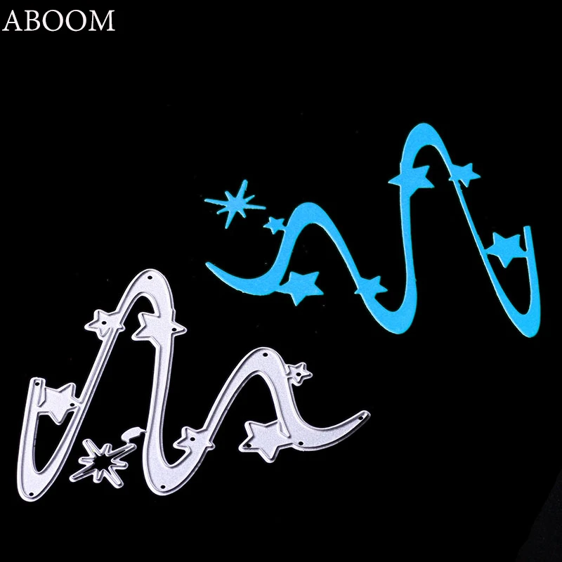 ABOOM Irregular Wave Star Pattern Metal Carbon Steel Die Cut Dies