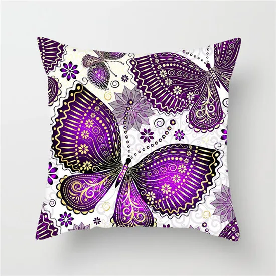 Fuwatacchi Multi Color Butterfly Cushion Cover Cute Soft Throw Pillow Cover Decorative Sofa Pillow Case Pillowcase - Цвет: PC04899