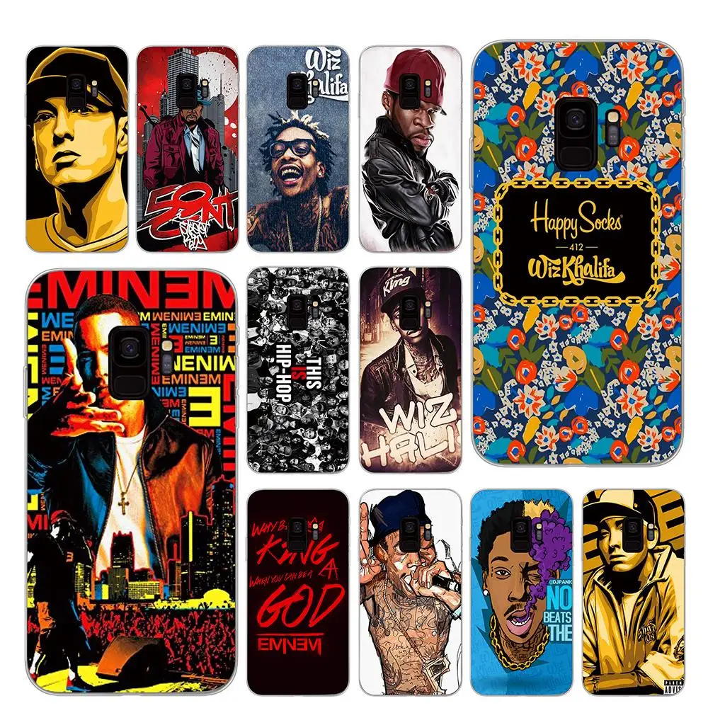 

Eminem Wiz Khalifa 50 cent Phone Case for Samsung Galaxy S10 S10E S8 Plus S6 S7 Edge S9 S10e Plus Cover
