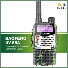 Oliver Green Baofeng UV-5RA Walkie Talkie VHF UHF Dual Band Two Way Radio UV 5R 5W 128CH FM VOX Dual Display with Free Headset
