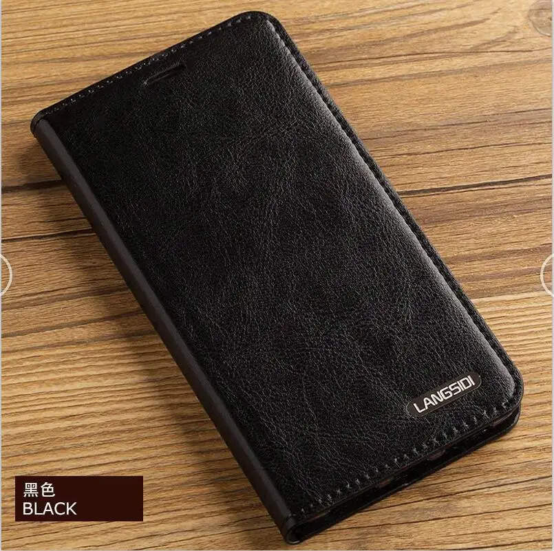 Wangcangli для Xiaomi M5 чехол для телефона масло воск Бумажник кожа флип держателя карты, Слоты кожаный чехол для отправки телефон стекло пленка - Цвет: 01-Black