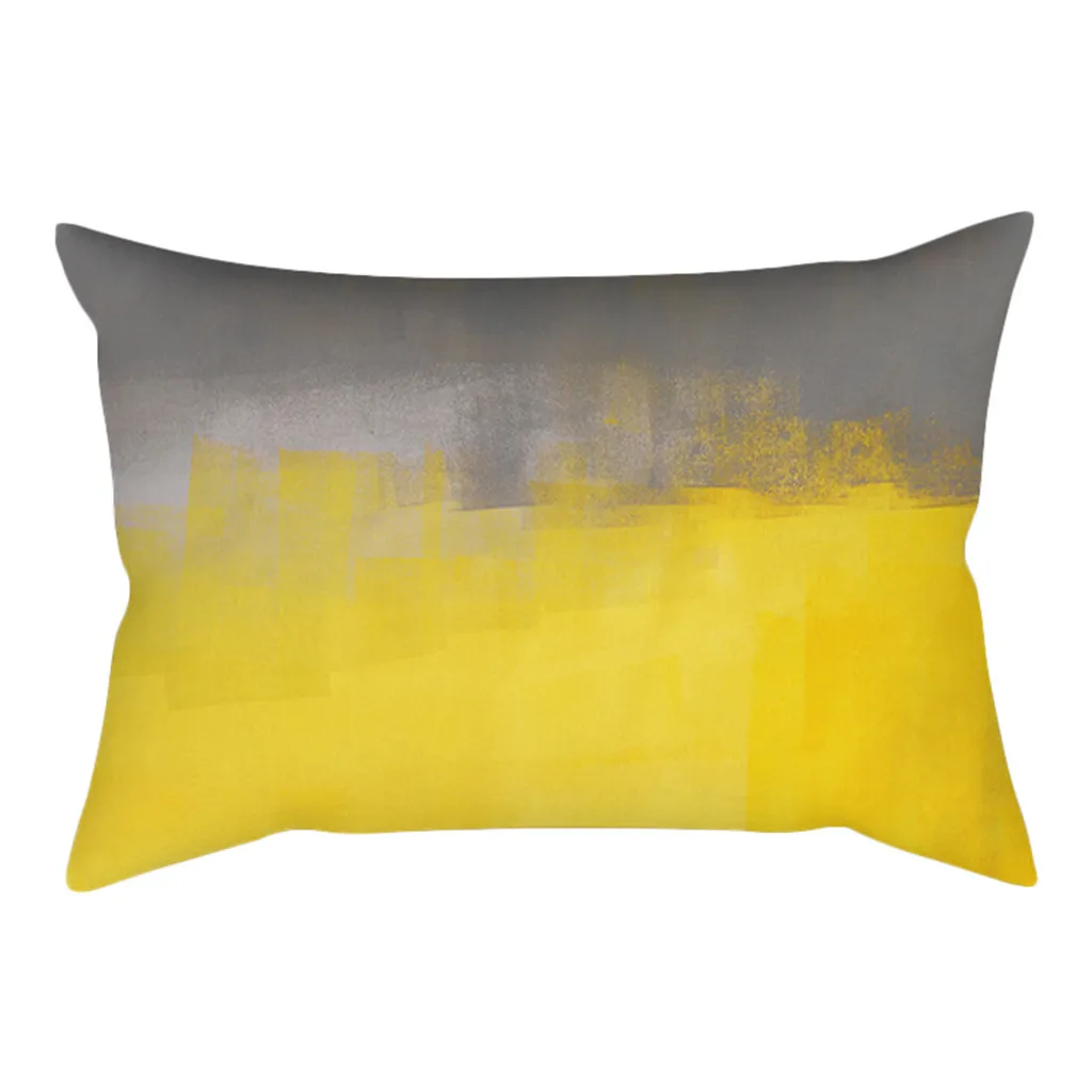 Pineapple Leaf Yellow Pillow Case Sofa Car Waist Throw Cushion