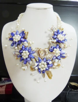 

WWZ-123-51# Classic baroque freshwater pearl flower necklace