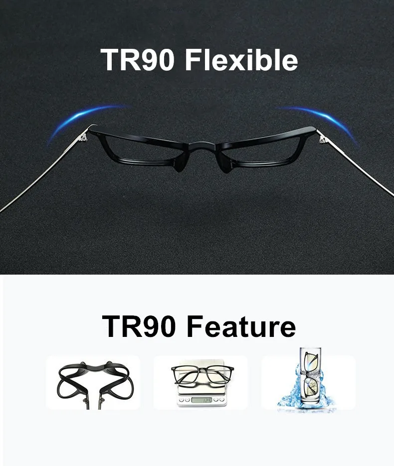 Retro Vintage Anti-blue Rays Blue Light Filter TR90 Plain Eyeglasses Clear Plano Computer Eye Glasses Men gafas oculos de grau