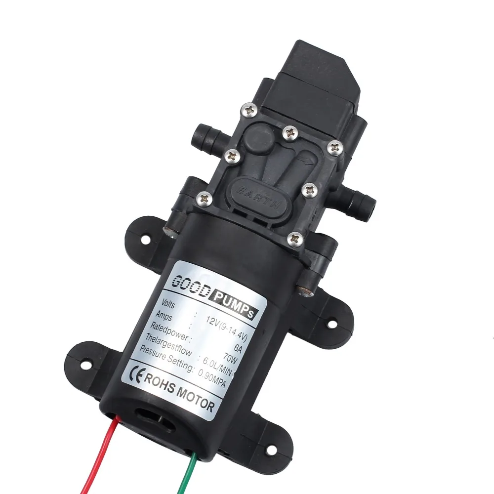 Proster водяной насос с 2 металлическими наконечниками DC 12V 70W 130PSI 6л/мин мембранный