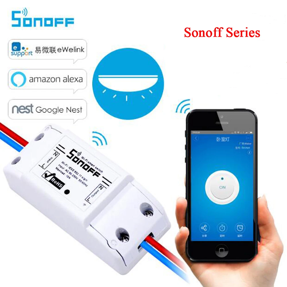 Sonoff базовый Wifi переключатель умный дом Diy Itead Sonoff RF S20 таймер siwch беспроводной Th10 Th16 датчик температуры энергопотребление