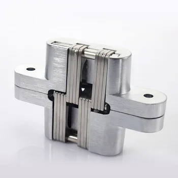 

3-9# 180 Degree Concealed Hide Hinges Folding Heavy Built-in Door Hinges Invisible Hidden Cross Gemel Stainless Steel 1 PCS