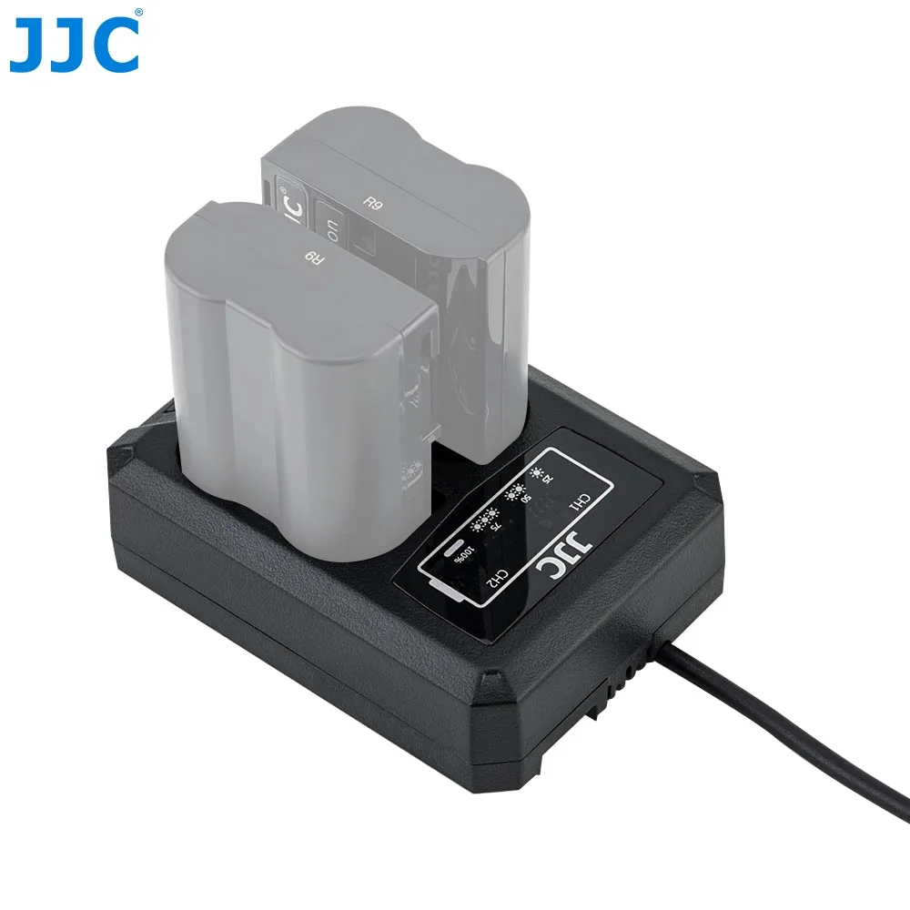 

JJC DCH-ENEL15 USB Dual Batteries Charger For Cameras Fits Nikon EN-EL15/EN-EL15a/JJC B-ENEL15 With Double LED Indicators