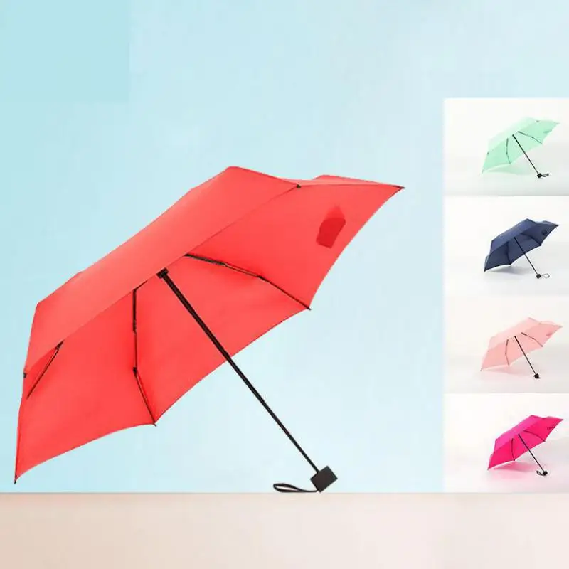 Umbrella Rain Women Five folding Mini Umbrella Summer Cheap Sunny And