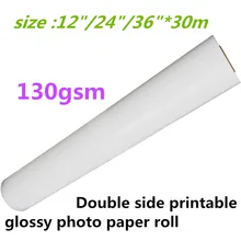 Лучшее качество двухсторонняя печать глянцевая печать рулон фотобумаги 130 г для струйного принтера поставка с фабрики