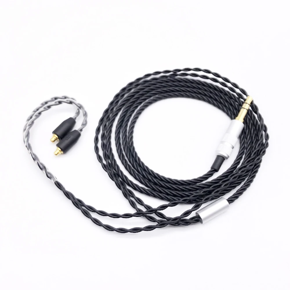 Новинка 4-жильный витой кабель MMCX для наушников Shure SE215 UE900 SE315 SE535 SE846 T1 t2гарнитура и