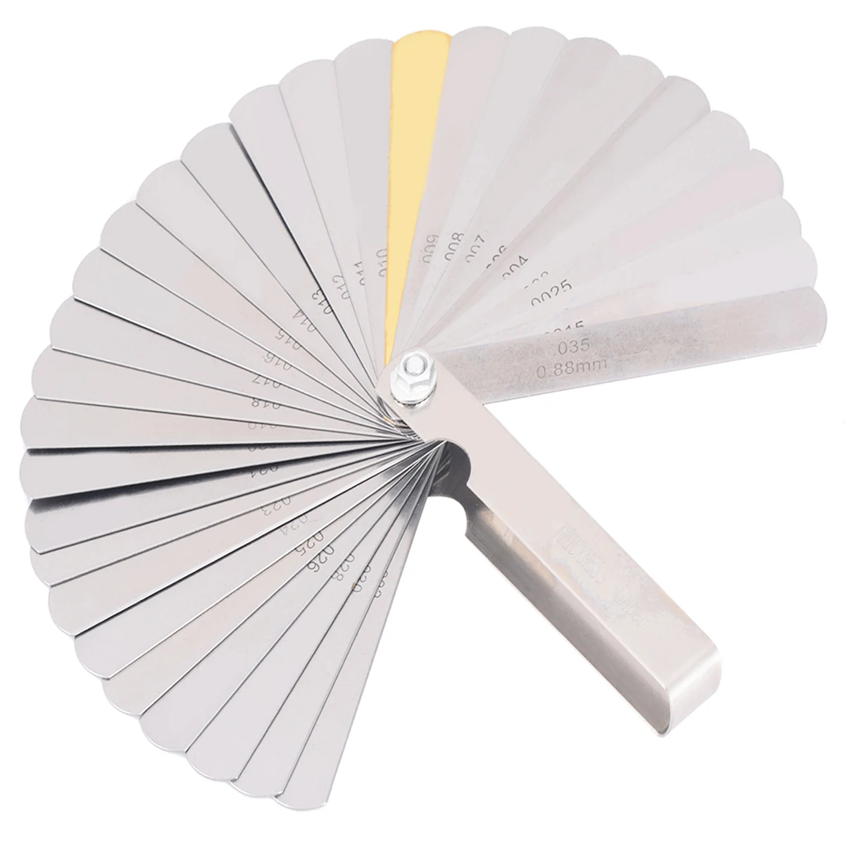 Mayitr 0.04-0.88mm Thickness Gage 32 Blades Set Valve Feeler Gauge Metric Gap Filler for Measurment Tool