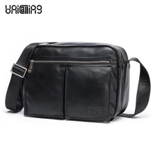 Брендовое качество Большая емкость Магистральные форма Douple молния пространство Мода корова мужская кожаная сумка