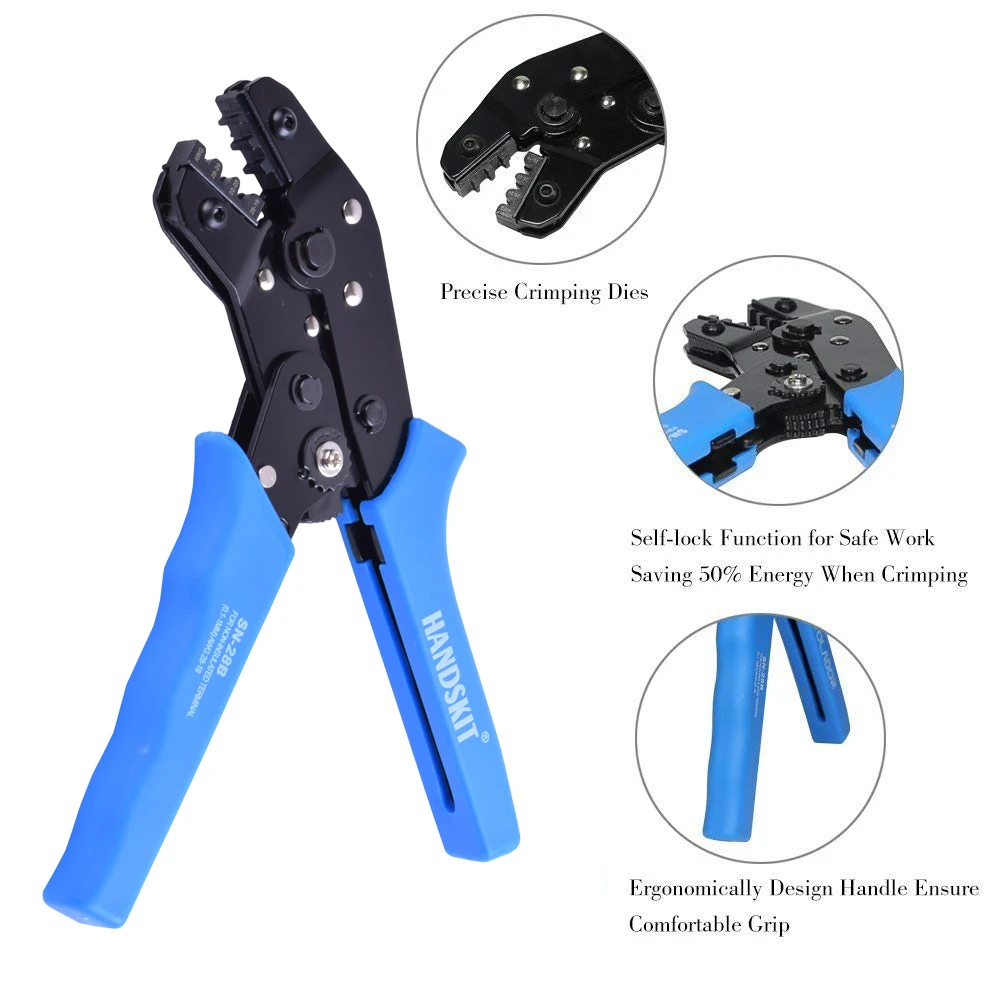 SN-28B Crimping Tool, Terminal Connector Ratcheting Wire Crimper Dupont Pin Compression Piler 2.54mm 3.96mm 28-18AWG 0.1-1.0MM - Image 3