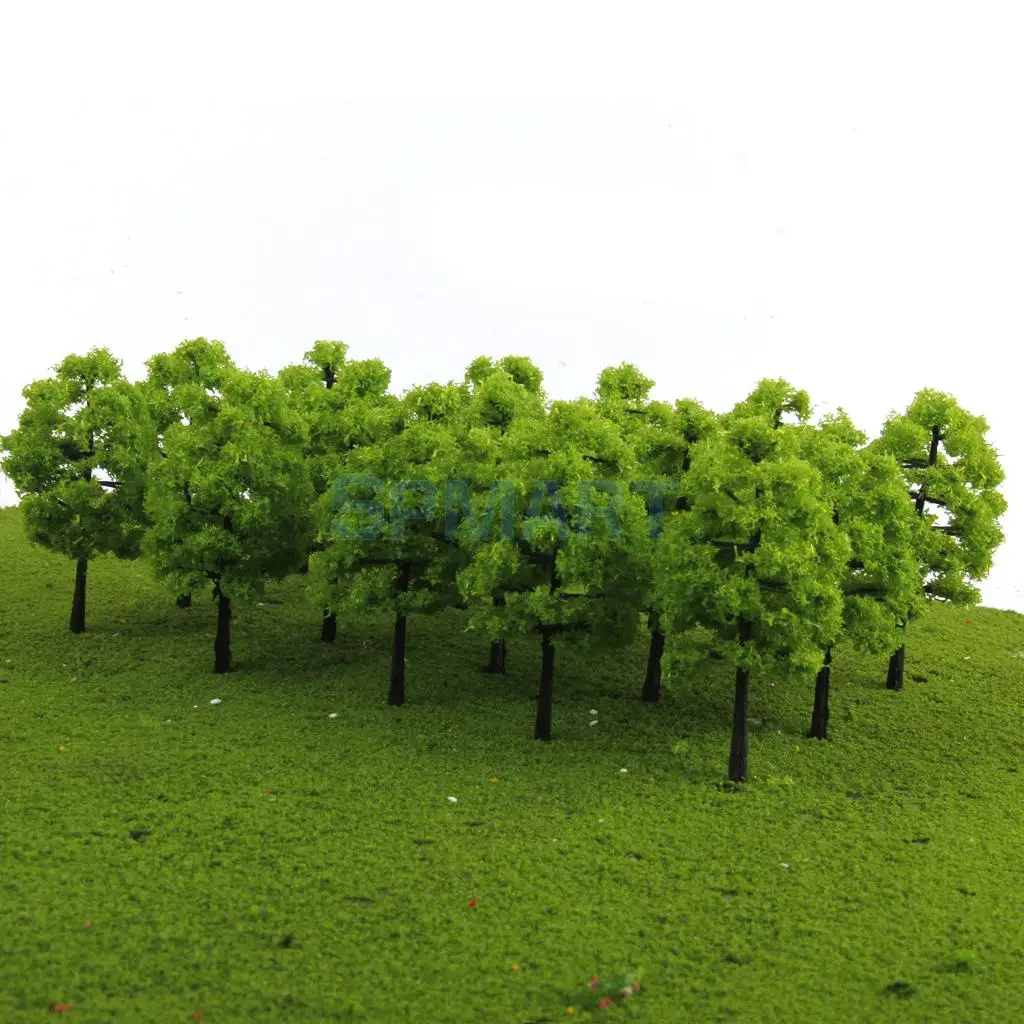MagiDeal 40Pcs Mini Model Tree HO Z for Street Railway Park Village Model Building Layout Scenery Toys