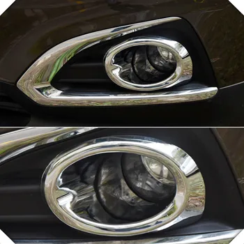 

2013-2015 For Peugeot 3008 2pcs/set ABS Chrome Front Fog Light Ring Cover Trim car styling