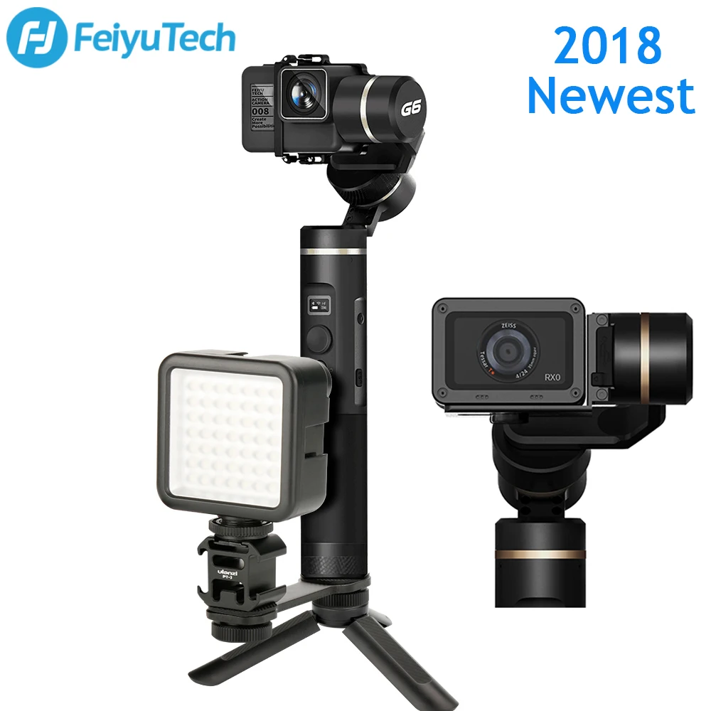 

Feiyutech G6 Gimbal Splash Proof Bluetooth Wifi Connection OLED Screen Handheld Stabilizer for GoPro HERO 5 4 RX0 Yi 4k AEE