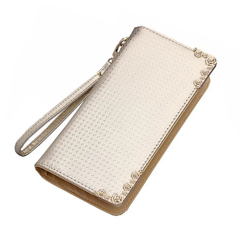 High Capacity Fashion Women Wallets Long Dull Polish PU Leather Wallet