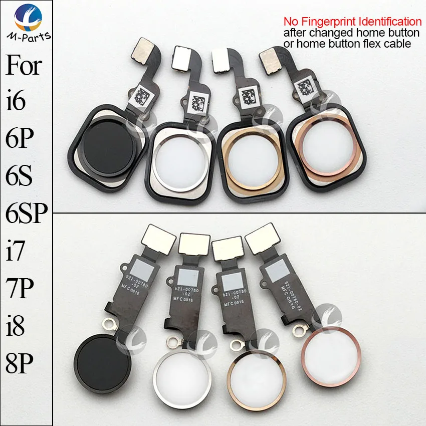 

For iPhone 6 Plus 6S Plus 7 Plus 8 Plus Home Button with Flex Cable Menu Button Key Cap High Quality 100% New OEM Screen Control