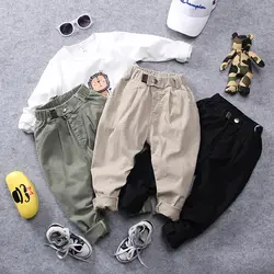 От 2 до 8 лет Новинка 2019 г. весенняя одежда для мальчиков Модный Стиль повседневные хлопковые брюки 1 шт Детские Штаны для мальчиков