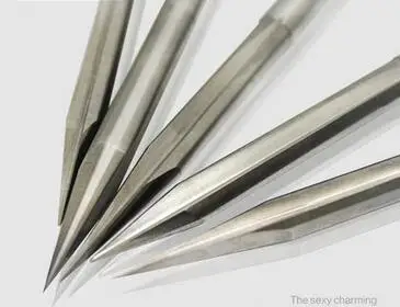 

Free Shipping,5pcs/lot 4*60*0.2mm two flute straight sharp bits, double straight flute V sharp endmills