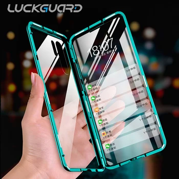 

Magnetic Double Glass Case For Huawei P30 20 Mate 30 20 10 Pro P30 Lite Honor 20i 20 Nova 3 3i 5 Tempered Glass 360 Full Cover
