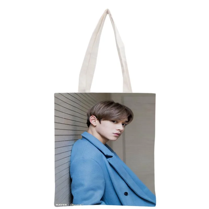 Новое поступление на заказ KPOP NCT Lucas печатная Холщовая Сумка тоут женская сумка