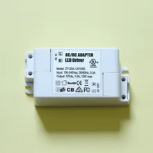 50 шт./лот, постоянное напряжение 12V1A 12 Вт, ul ce gs saa сертификации CB, Светодиодный драйвер питания