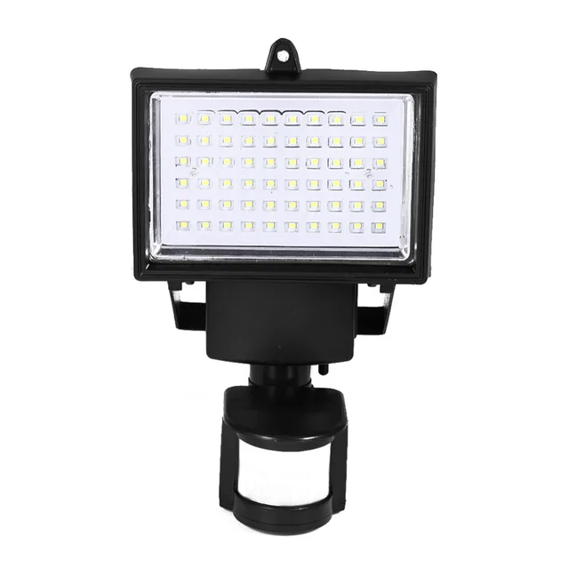 Solar Panel LED Flood Security Garden Light PIR Motion Sensor 60 LEDs Path Wall Lamps Outdoor E