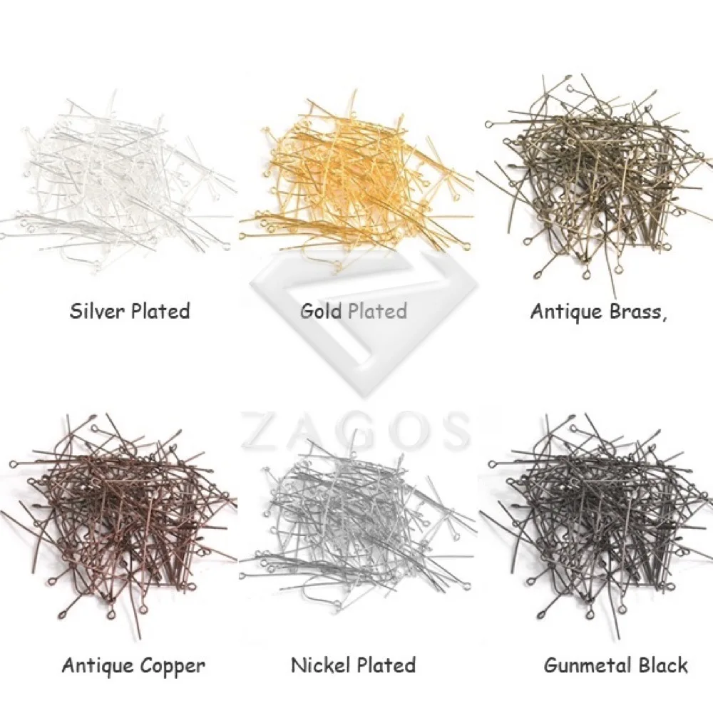 

30g Approx 150-250Pcs 28mm Eyepin 21 Gauge Headpin Making Jewelry DIY Findings 6 Color Choose Wholesale
