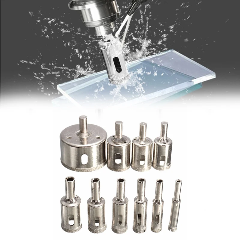 10PCS/set 6-30mm Diamond Marble Glass Granite Drilling Coated Core Hole Saw Drill Bits Tool Cutter For Tiles
