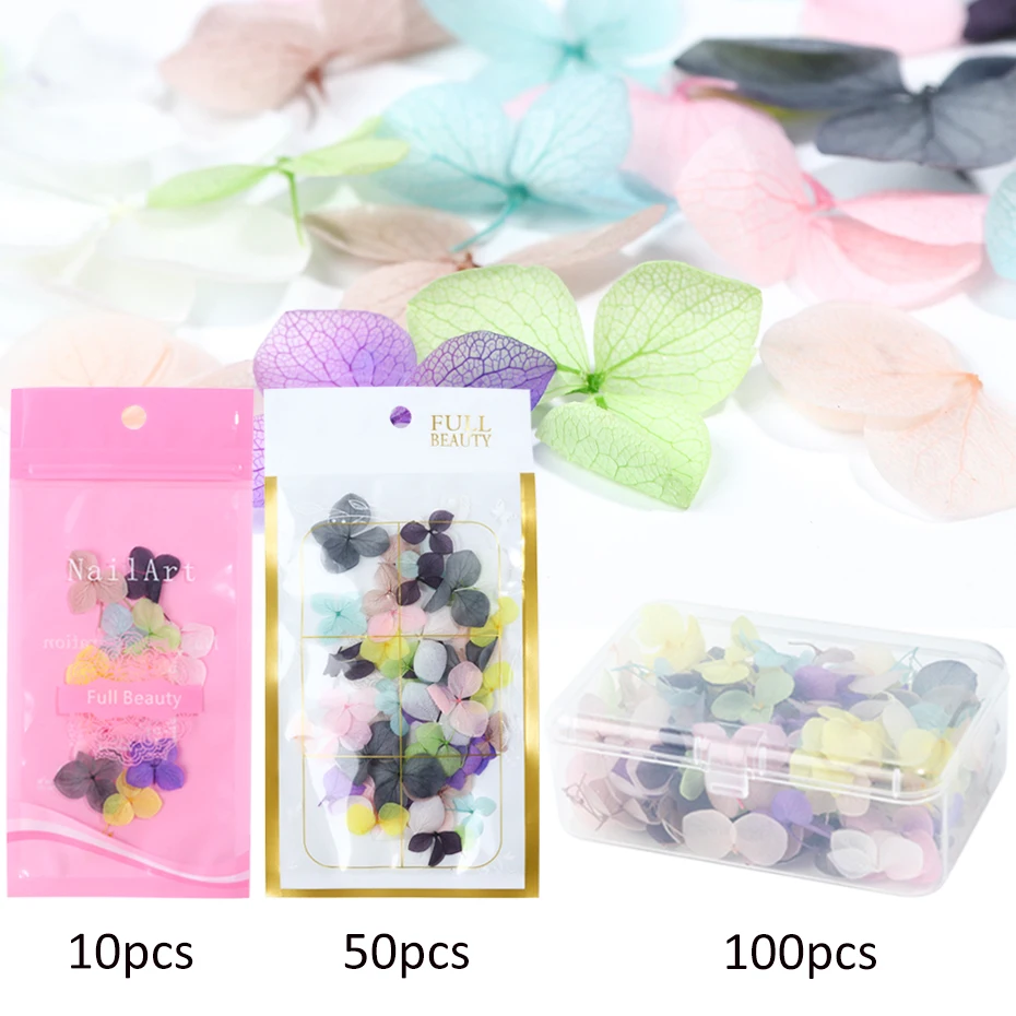 Mixed Dried Flowers Nail Art Decoration Colorful Natural Blossom Floral Stickers 3D Summer Designs Manicure Accessories SA1505