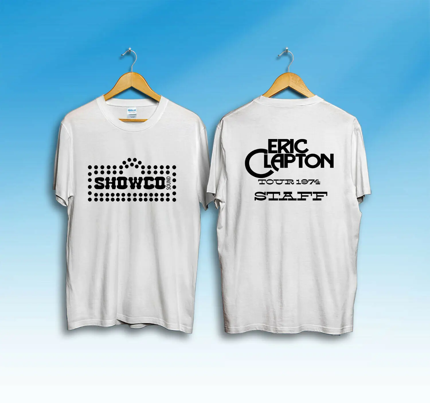 Vintage Eric Clapton 1974 Showco Staff Concert Tee New T-Shirt Round Neck Best Selling Male Natural Cotton T Shirt TOP TEE |