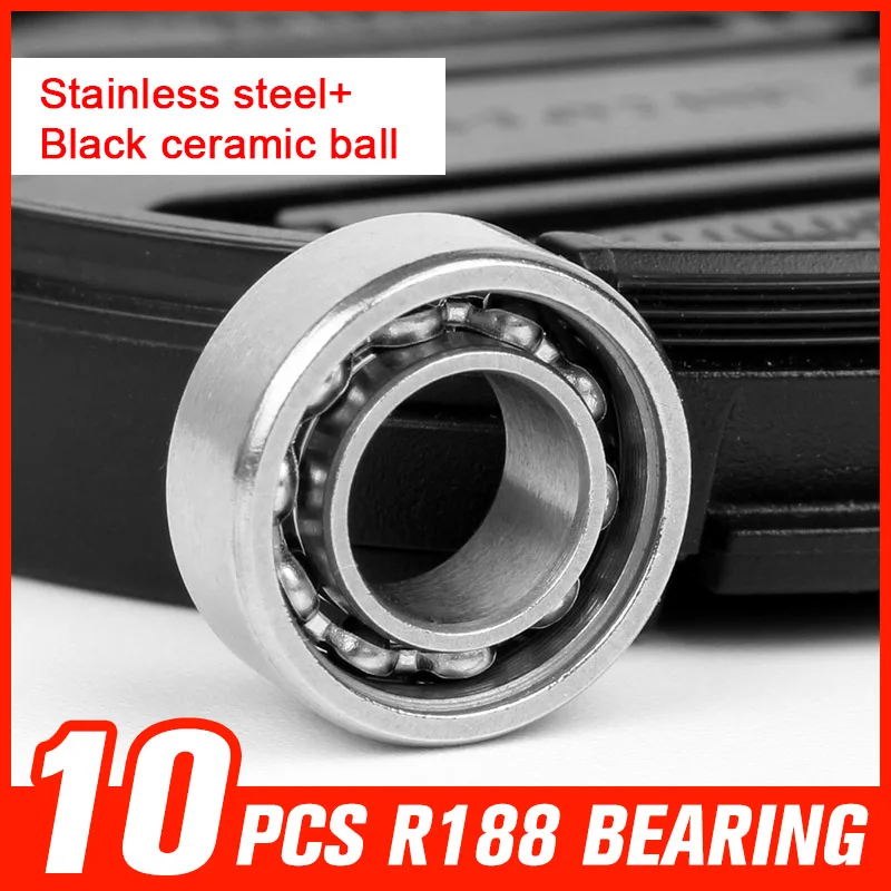 10 шт. R188 Нержавеющая сталь черный Керамика мяч Подшипники для Скорость ручной