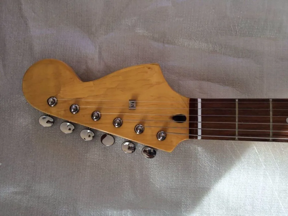 Wholesale new arrival STR Jaguar model Electric Guitar mahogany body,in blue 141001