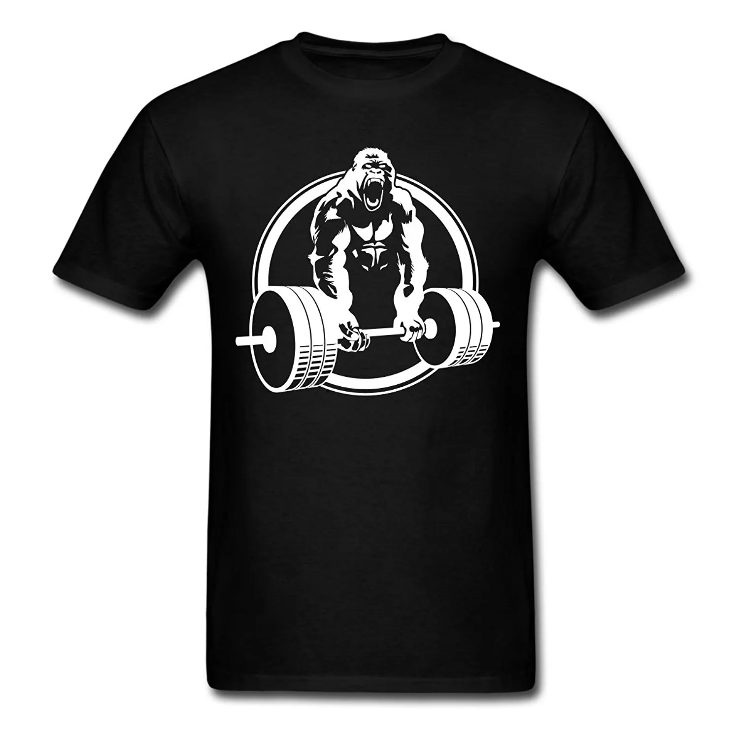 الغوريلا رفع الاثقال الرجال القميص الرجال تي شيرت طباعة القطن قصير كم t-shirt الصيف موضة جديدة الأعلى المحملة الغوريلا رفع الاثقال الرجال القميص الرجال تي شيرت طباعة القطن قصير كم t-shirt الصيف موضة جديدة الأعلى المحملة