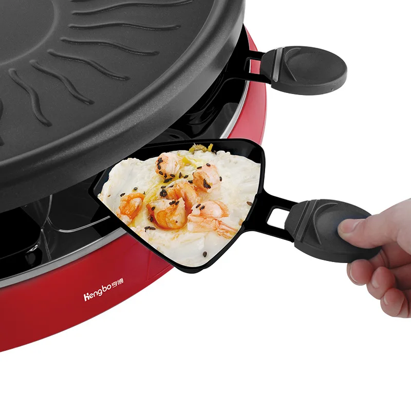 LSTACHi двухслойная бездымного Raclette Grilldle печь для выпечки электрический барбекю