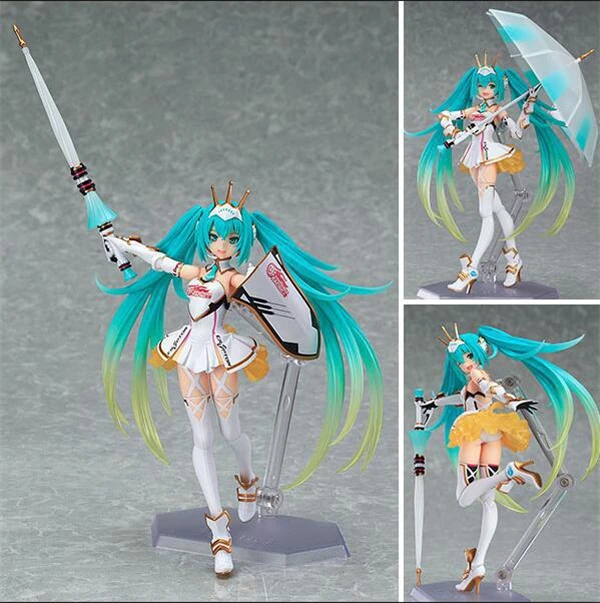 

Anime Hatsune Miku Figure Figma SP-060 014 024 Racing Miku 2015 Ver.PVC Action Figure Collectible Model Kids Toys Doll 14CM