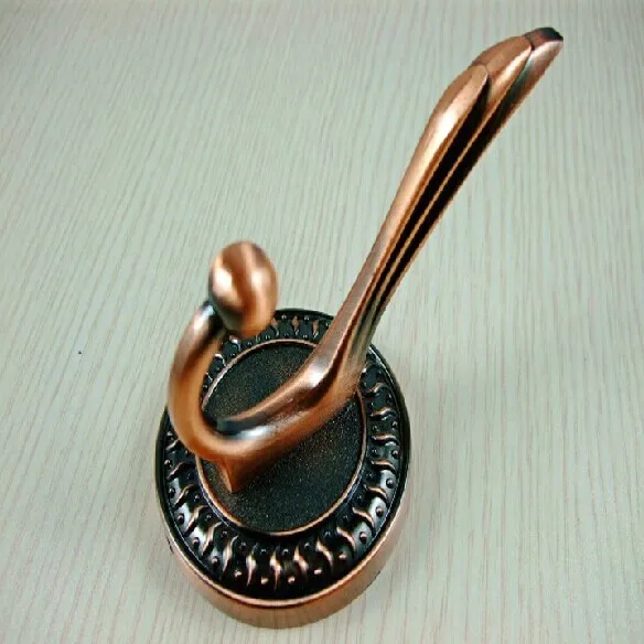 Antique brass copper single hook clothing bag cap towel hooks bathroom