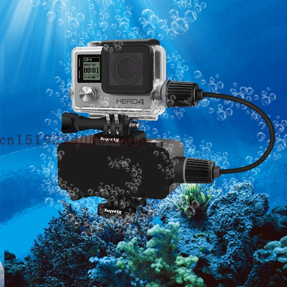 Водонепроницаемый внешний аккумулятор Suptig для GoPro Hero 3/4/5/6/7 5200 мАч