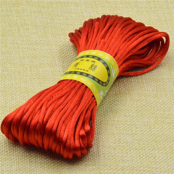 Около 20 м/лот китайский узел макраме веревки нить провода DIY Аксессуары и украшения браслет Бисер шнуры - Цвет: 25