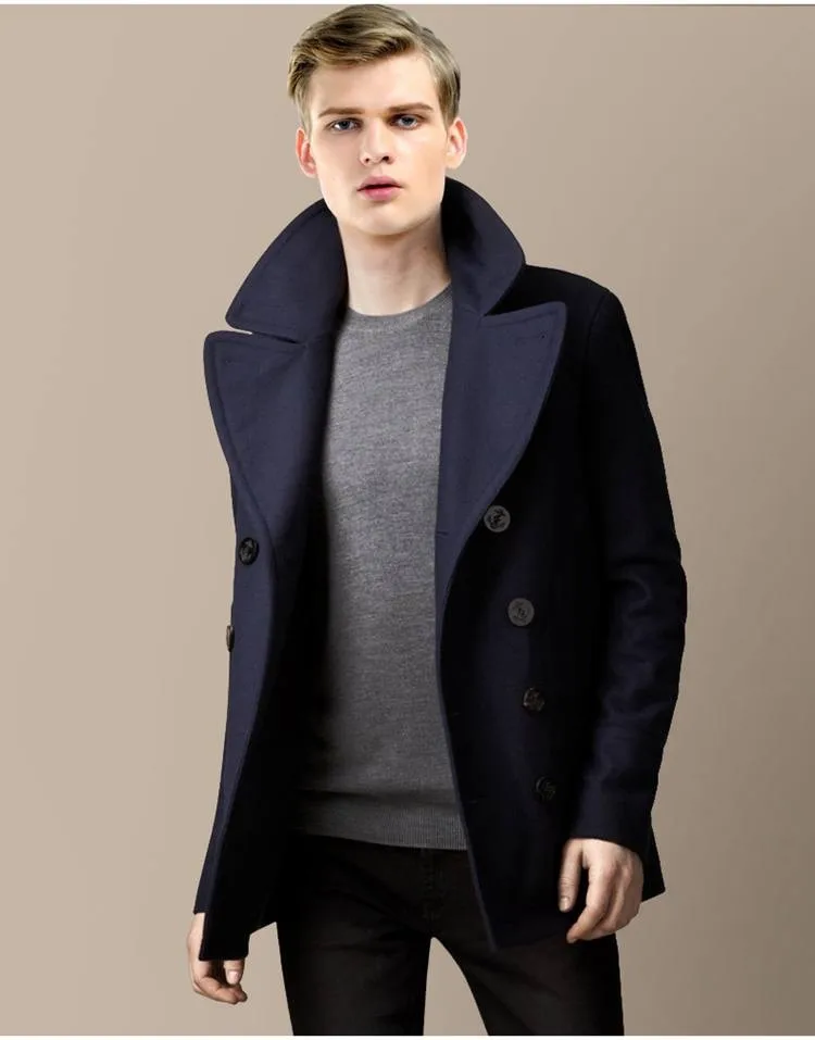 Buy Tailor made Winter Wool long coat men Army green